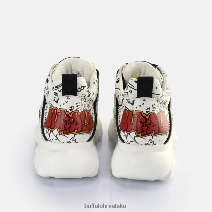 bijelo crno Buffalo cld corin graffiti tenisice niske veganske |tenisice TDD6T140